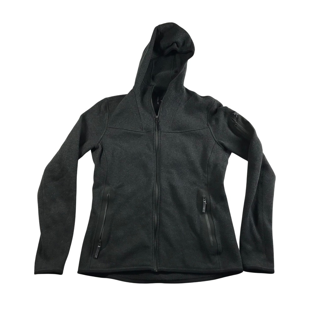 Arcteryx Laina Hoody Womens Large Charcoal Grey Full Zip Fleece Jacket CA34438